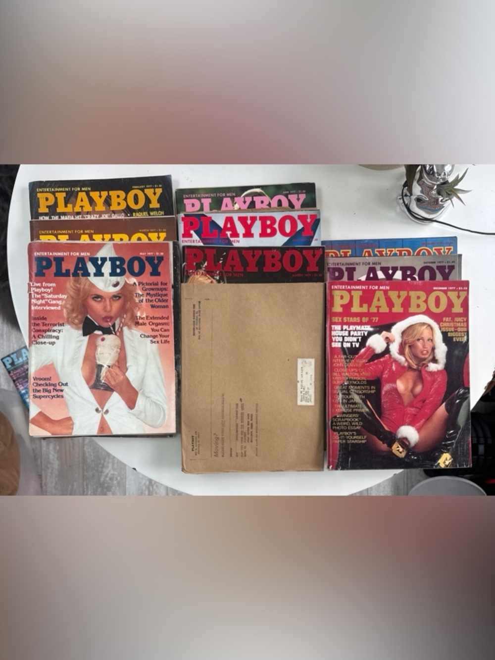 Playboy Magazine 1977 9 Issues Vintage All With Centerfolds